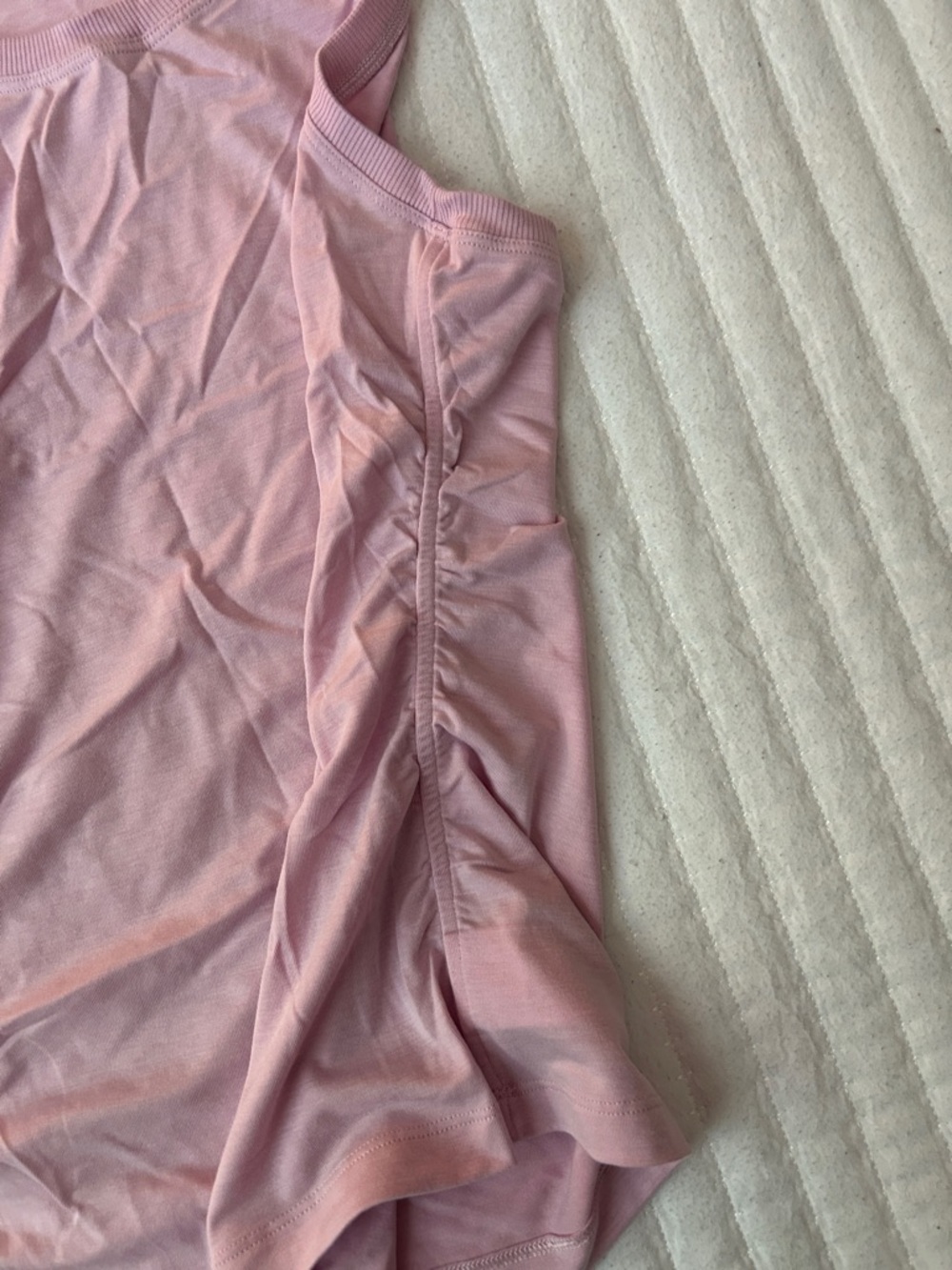 Athleta Pale Pink Side-Ruched Tank - Picture 3 of 6